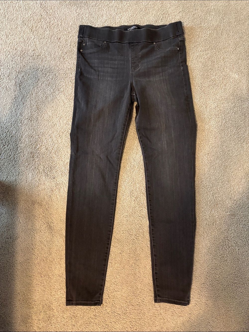 Liverpool Black Skinny Jeans - Women's Stretch